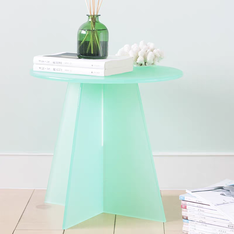 Green Pedestal Side Table