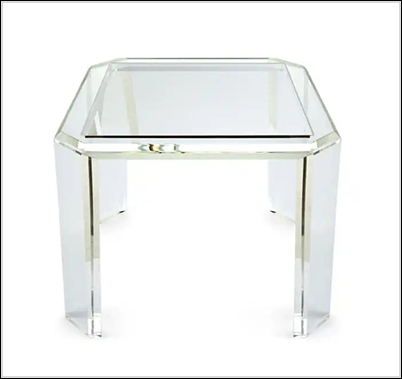 Glass-Top Side Table