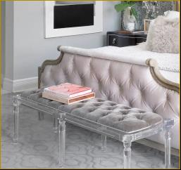 Tufted Acrylic Bench