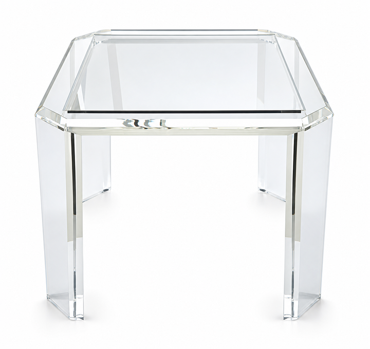 Glass-Top Side Table