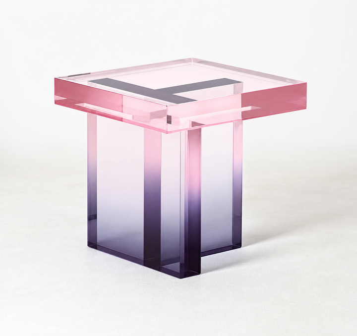 Pink Gradient Side Table