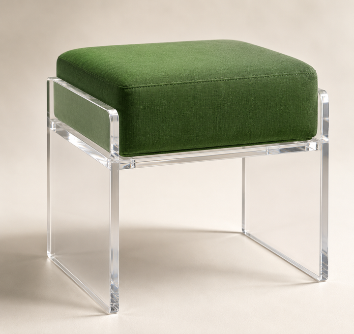 Green Padded Stool