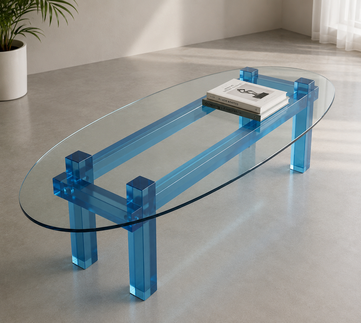 Blue Frame Coffee Table
