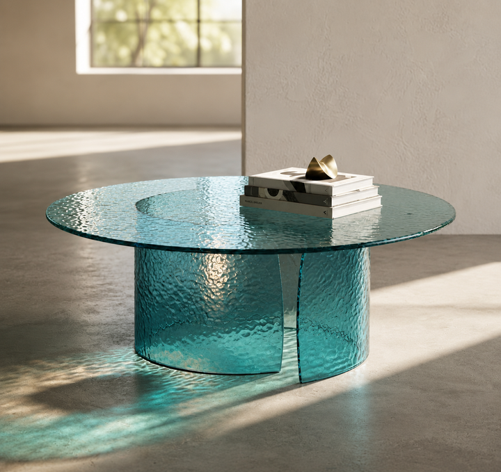 Textured Round Coffee Table