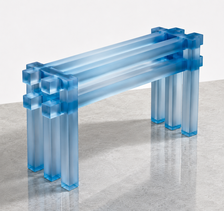 Grid Frame Console Table