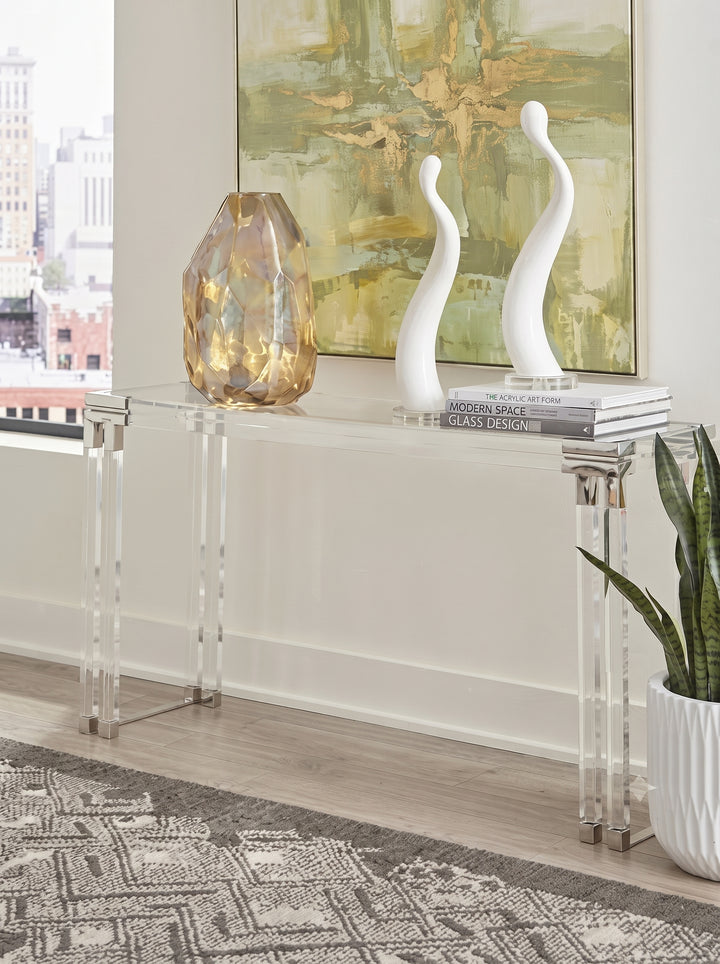 Glass-Top Console Table