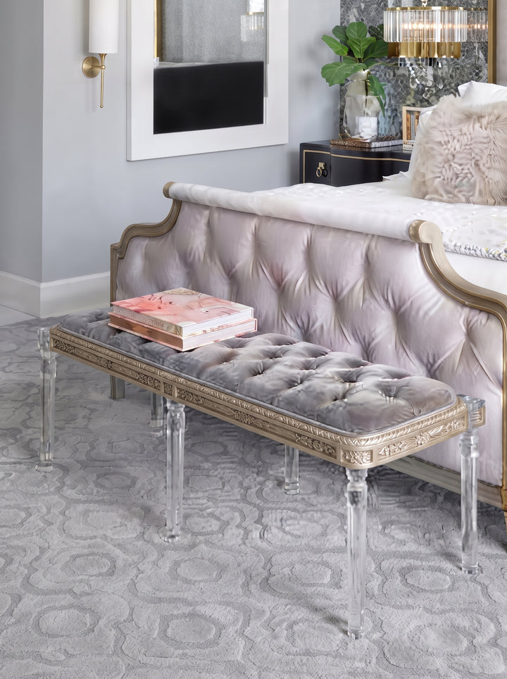 Tufted Acrylic Bench