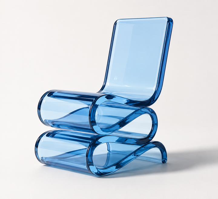 Blue Acrylic Chair