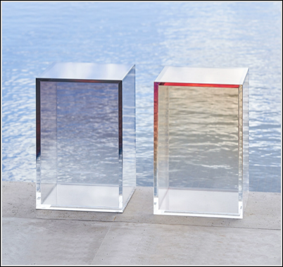 Orange Block Side Table