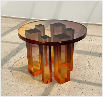 Gradient Pillar Leg Side Table