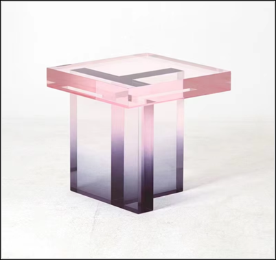 Pink Gradient Side Table