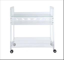 Smoked Acrylic Trolley