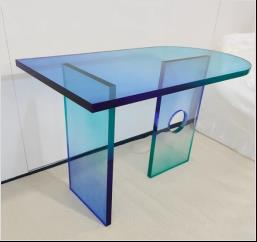 Blue L-Shape Coffee Table