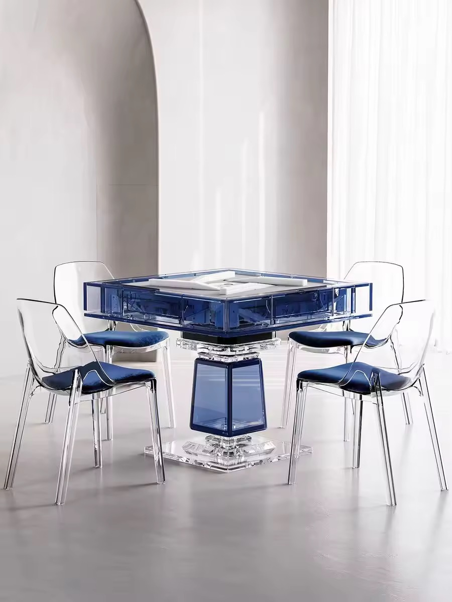 Blue Mahjong Table