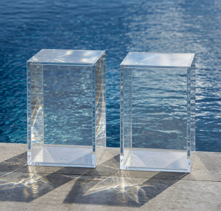 Orange Block Side Table