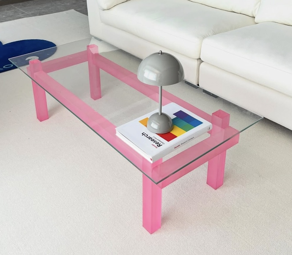 Pink Frame Coffee Table